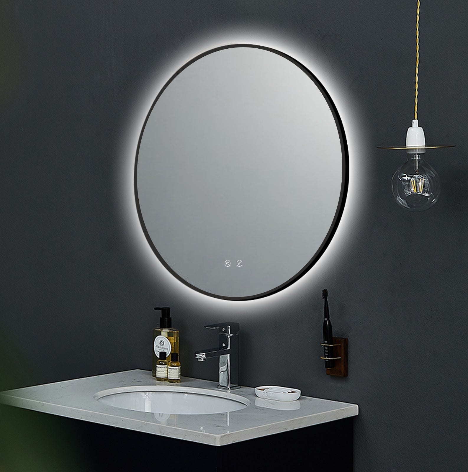 LED veidrodis Ares Black