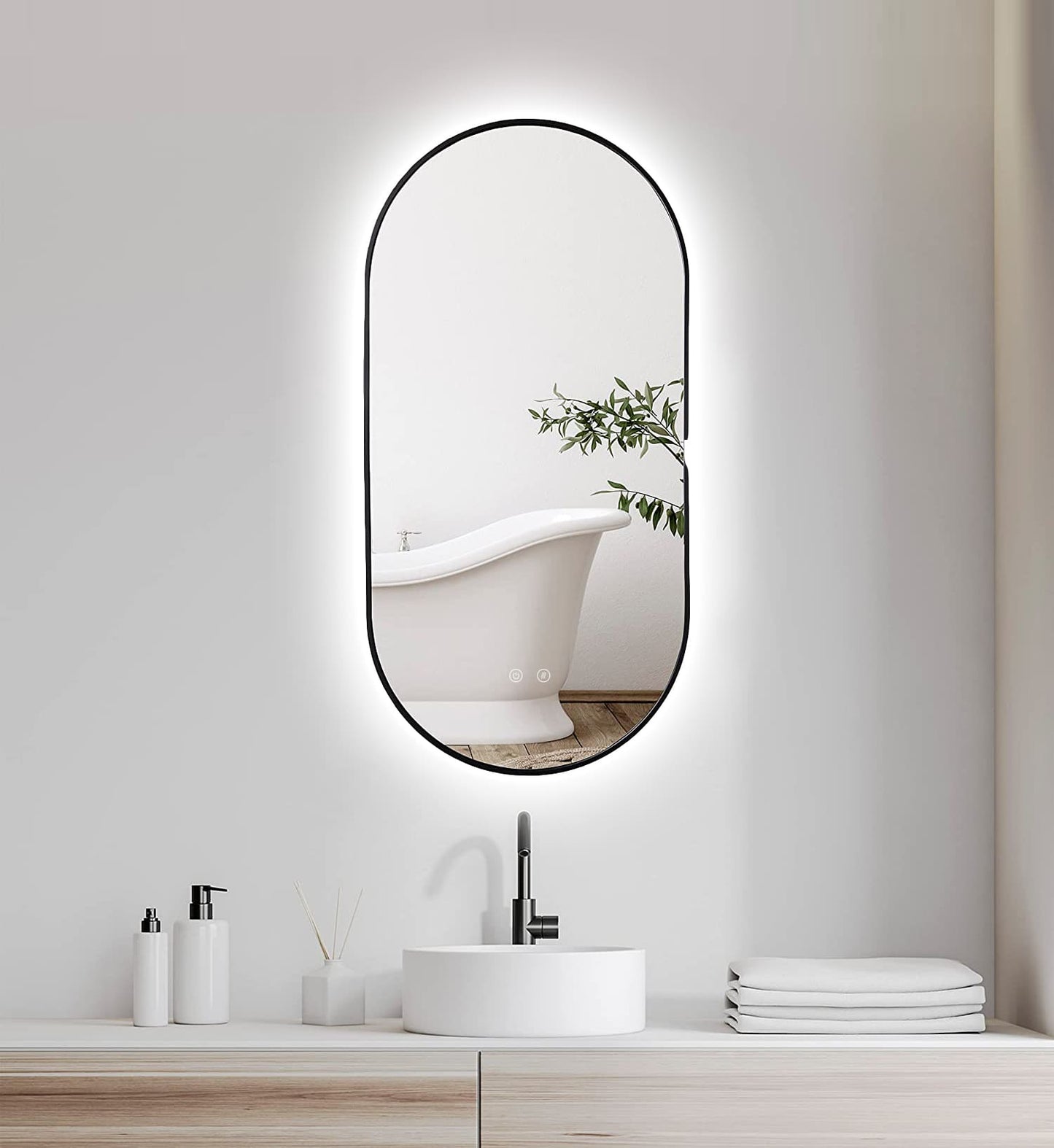 LED veidrodis Selene Gold & Black