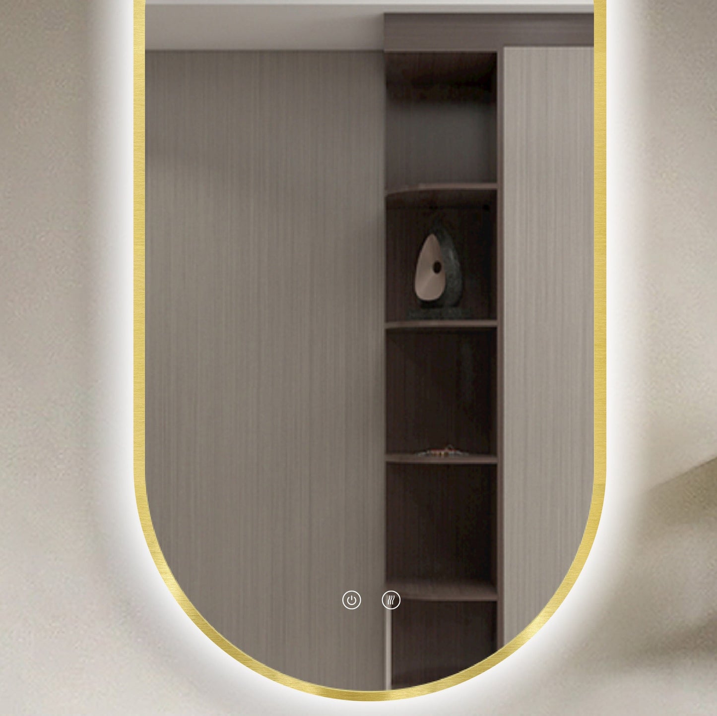 LED veidrodis Selene Gold & Black