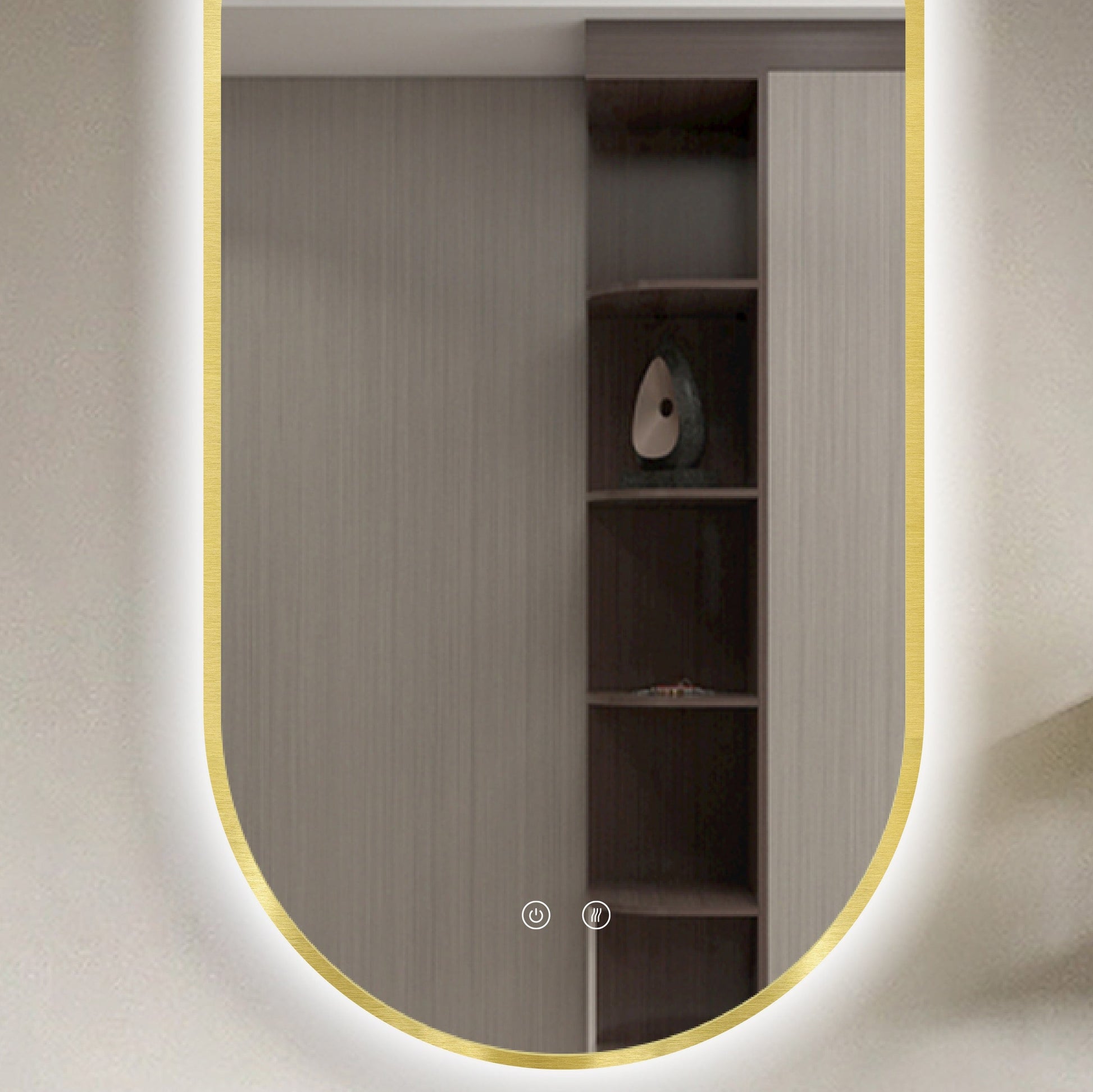 LED veidrodis Selene Gold & Black