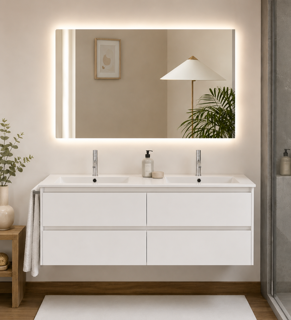 Vonios spintelė IBIZA QUATTRO · Blizgi balta